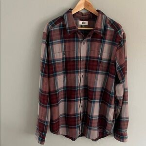 REI Men's Sarhara Wool Blend Flannel Shirt Size Large